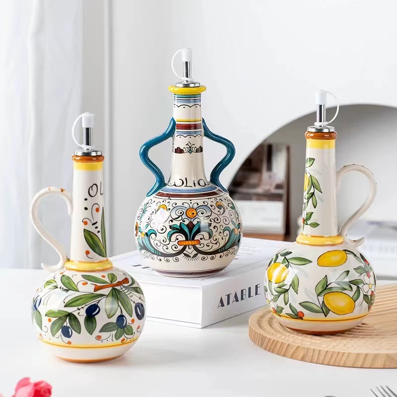 Korean Kitchen Gadgets - BPA-Free Olive Oil Dispenser Underglaze Embossed