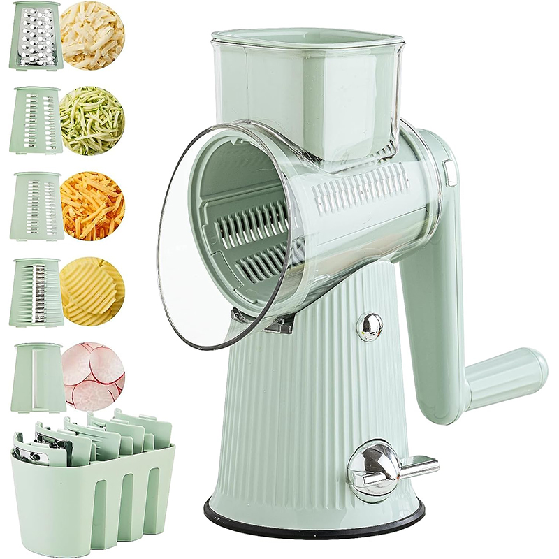 Cheese Grater Box - 5 in 1 Rotary Cheese Grater