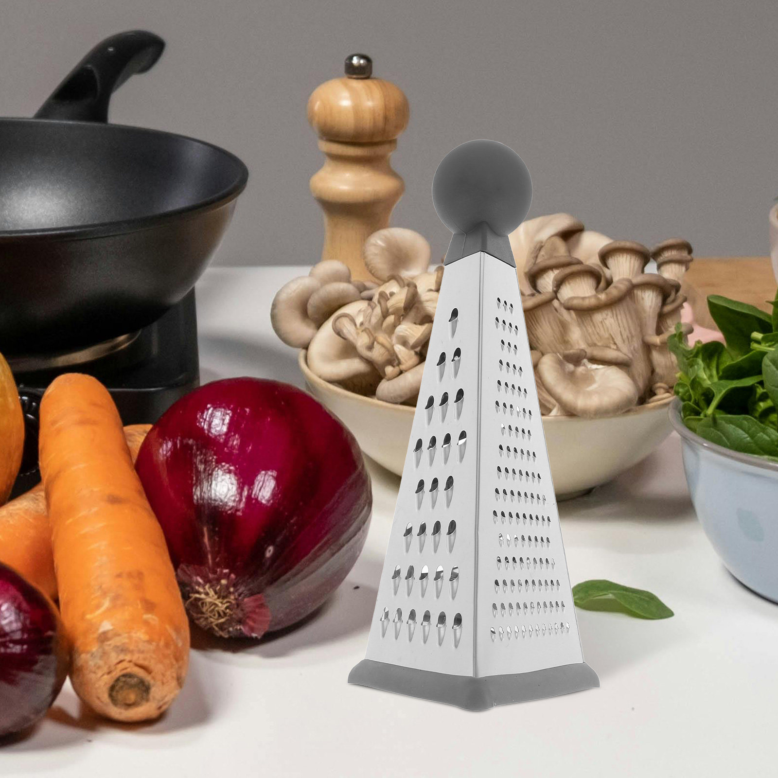 Cheese Grater Box - Stainless Steel Triangular Cheese Grater Box