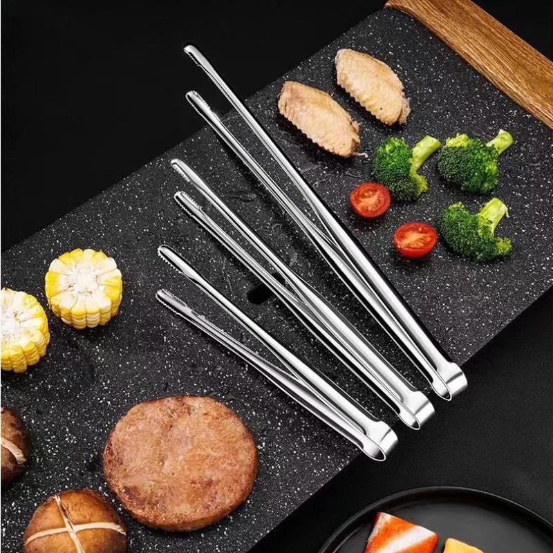Korean Kitchen Gadgets - Stainless Steel Cooking Tongs Korean BBQ