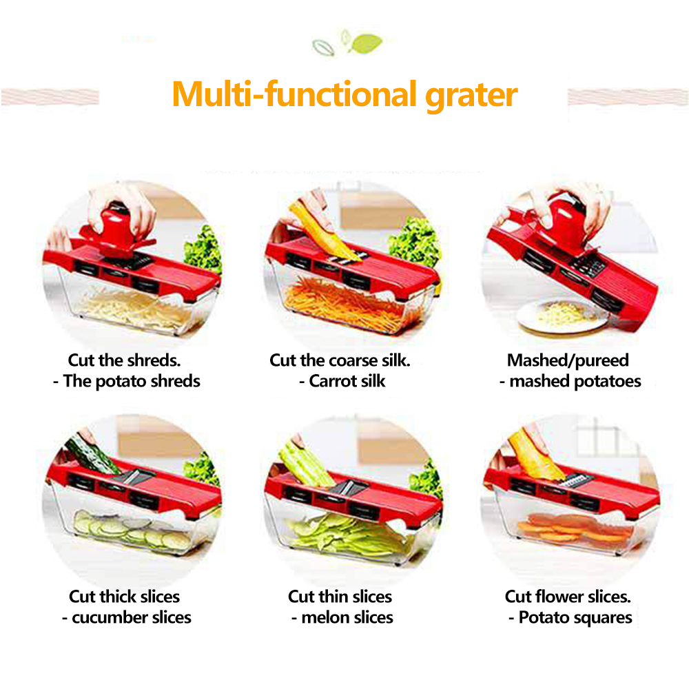 Vegetable Cutter with Steel Bl - Cheese Grater Box 评论和价格