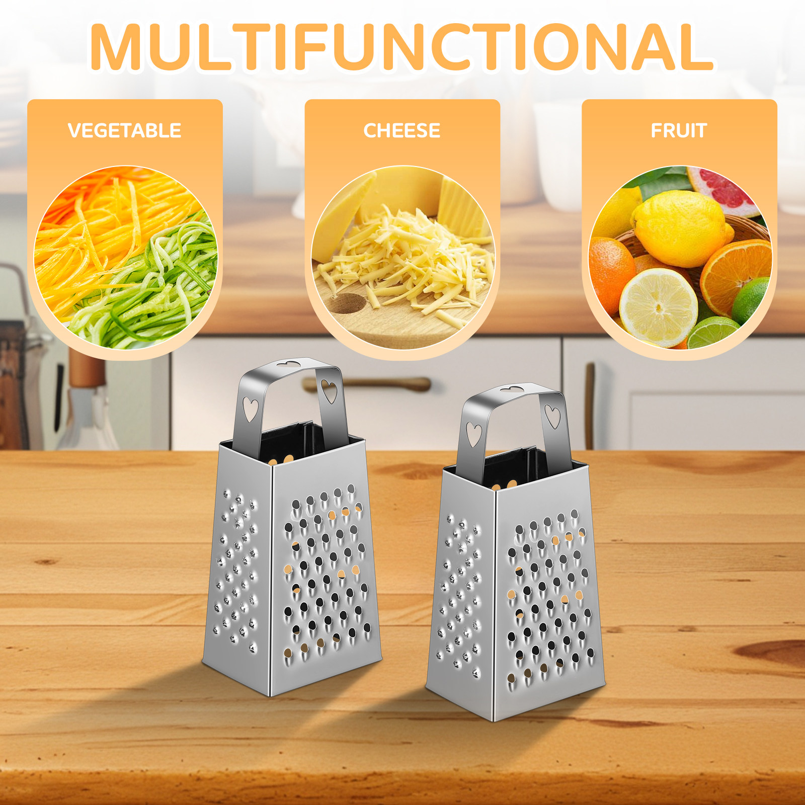 6Pcs Mini Stainless Steel Chee - Cheese Grater Box 评论和价格